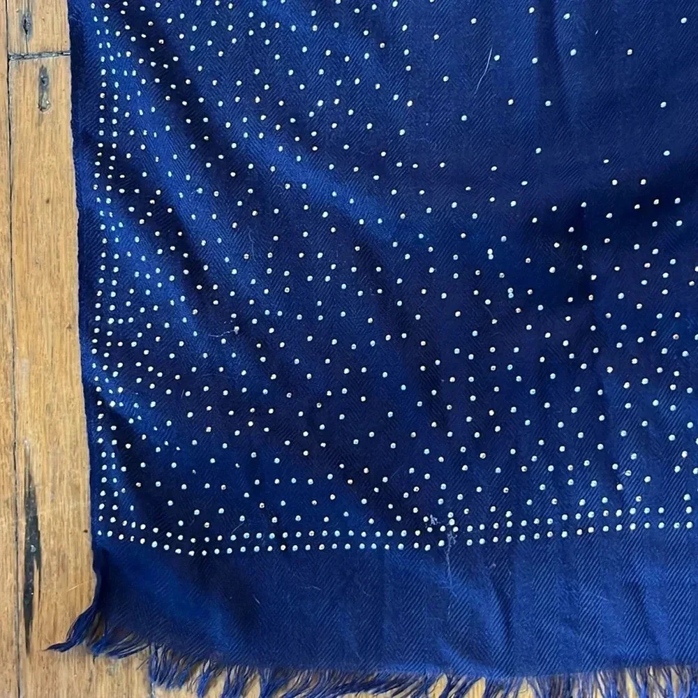 Navy studded shawl